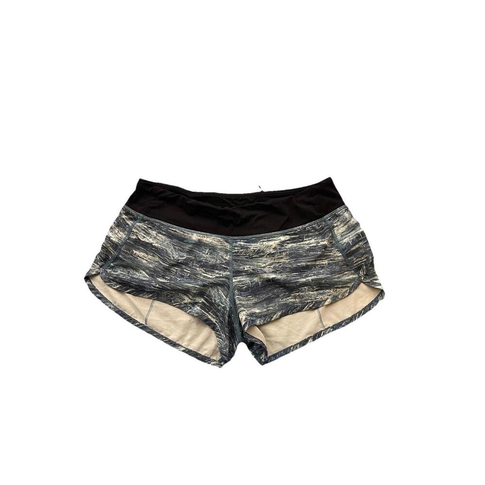 Lululemon Speed Up Shorts Size 8 Multi Blue Dye‎ 2.5" Inseam Running Shorts H72